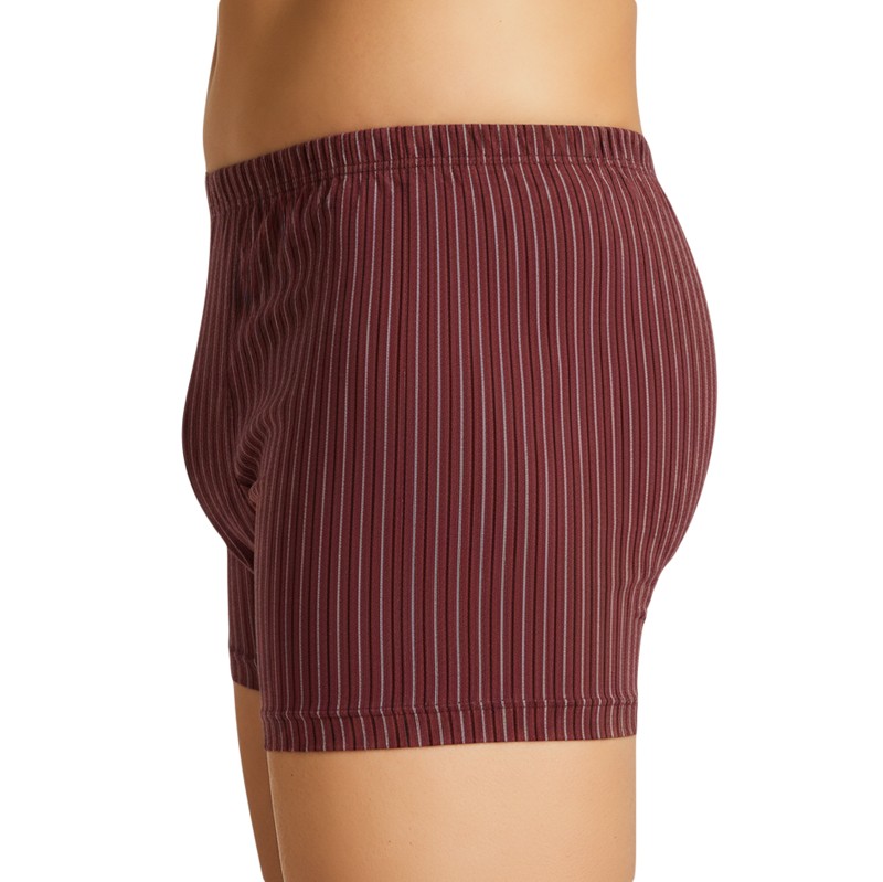 Schiesser_3-erSet_Trunks_Schwarz_und_Schwarz_Weinrot_Gestreift