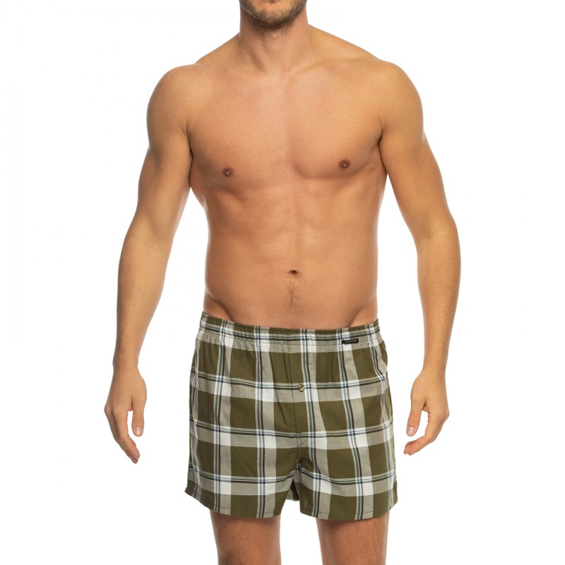 Schiesser_2-erSet_Boxershorts_Grün&Blau_kariert
