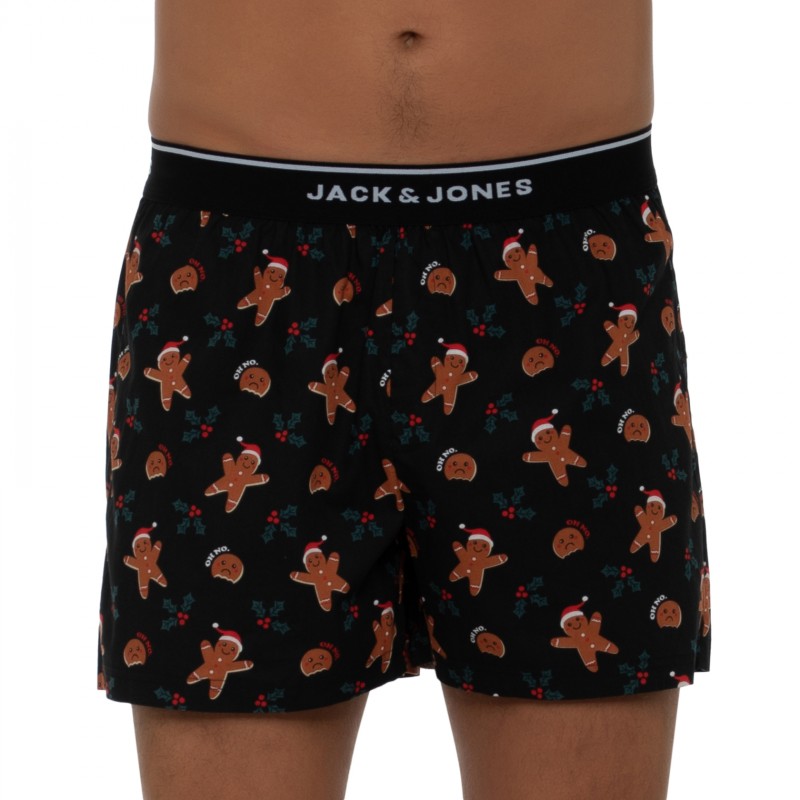Boxerman_Herrenunterwäsche_Jack & Jones_2-er Set_Boxershorts_Schwarz_Lebkuchen Motiv