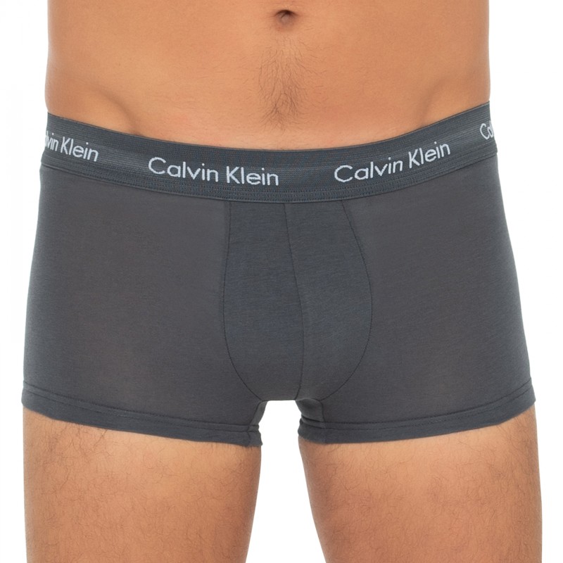 Calvin Klein_3-er Set_Low Rise Trunks_Grün Türkis & Grau