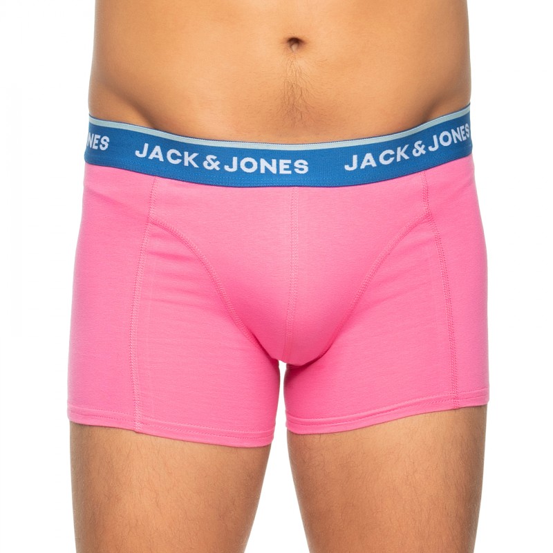 Boxerman_Herrenunterwäsche_Boxershorts_Jack & Jones_3-er Set_Trunks_Blau Pink & Türkis