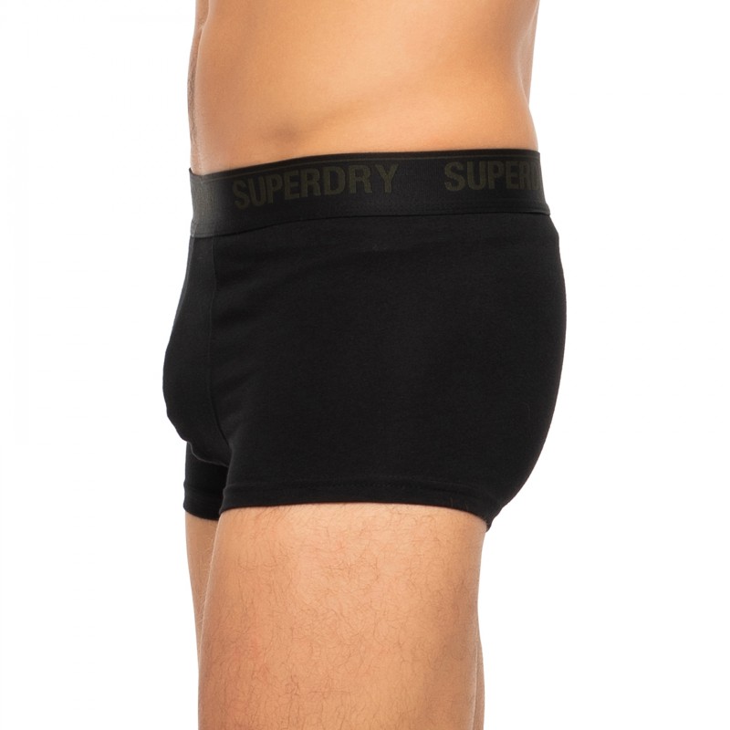 Boxerman_Herrenunterwäsche_Boxershorts_Superdry_3-er Set_Trunks_Schwarz Grün & Grau