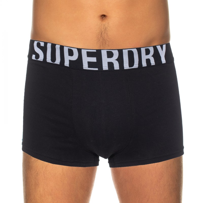 Boxerman_Boxershorts_Herrenunterwäsche_Superdry_2-er Set_Trunks_ Schwarz Weiß