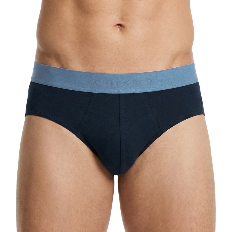 Boxerman_Schiesser_5-erSet_Slips_Schwarz_mit_verschiedenfarbigen_Webbund