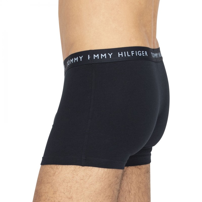 Tommy Hilfiger 3-er Set Trunks Blau mit verschiedenfarbigem Webbund