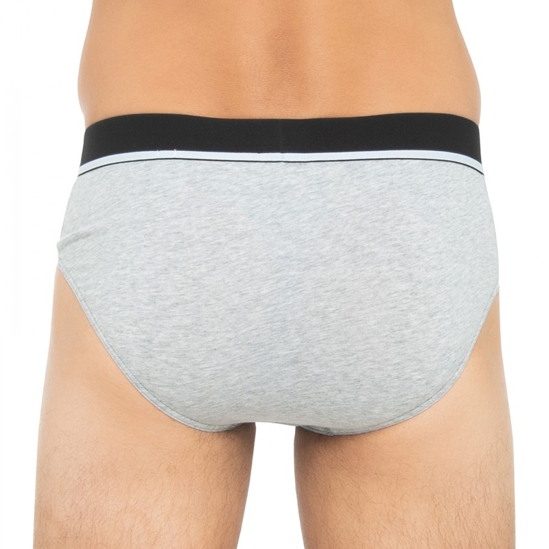 Boxerman_Herrenunterwäsche_Schiesser_3-er Set_Slips_Schwarz & Grau