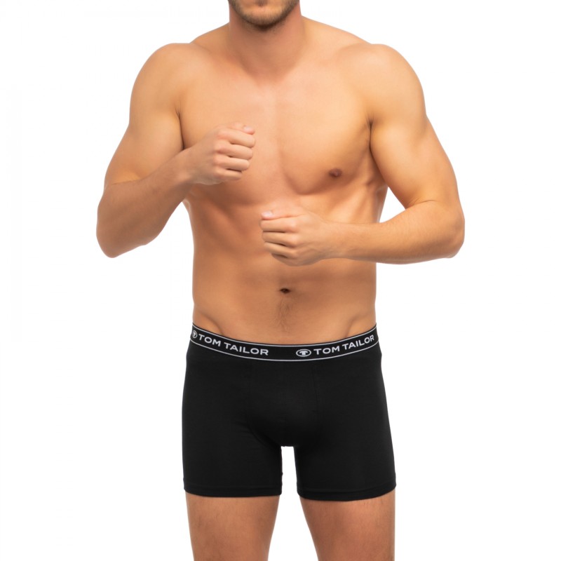 Boxerman_Herrenunterwäsche_Boxershorts_Tom Tailor_3-er Set_Long Pants_Schwarz