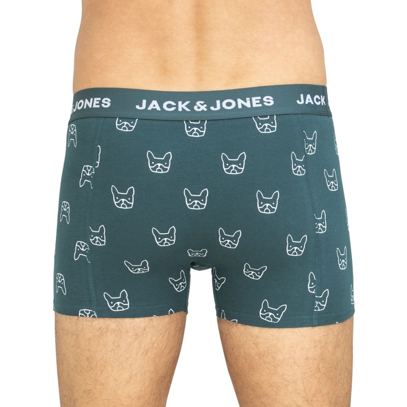 Jack & Jones 3-er Set Trunks Schwarz, Blau & Petrol mit Motiv