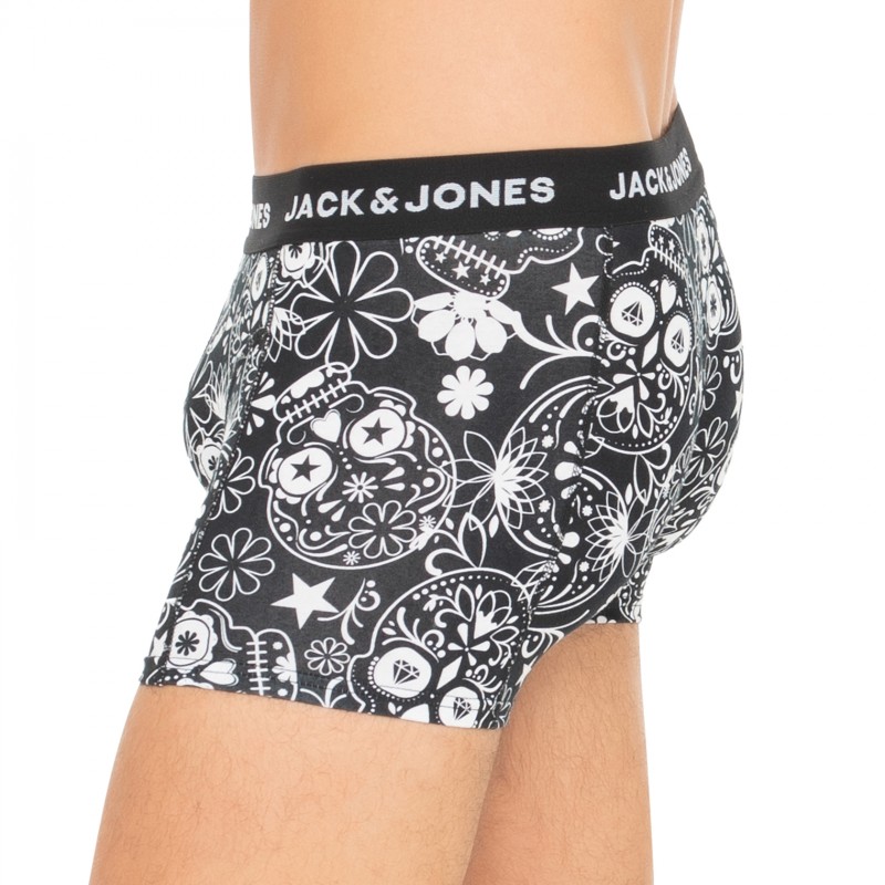 Jack & Jones_3-er Set_Trunks_Schwarz_mit Totenkopf