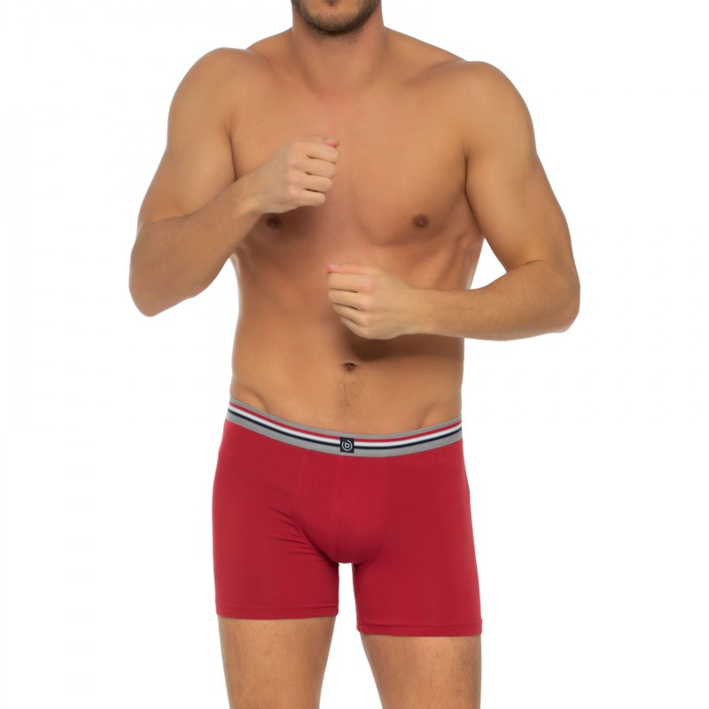 Boxerman_Herrenunterwäsche_Boxershorts_Bugatti_3-erSet_Long Pants_Schwarz Grau