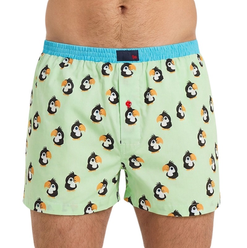 Unabux Boxershorts Hellgrün mit Motiv günstig online kaufen