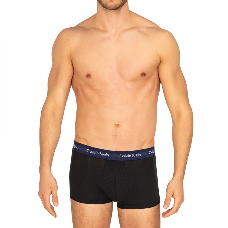 CalvinKlein_3erSet_LowRiseTrunks_Schwarz_mitverschiedenfarbigemWebbund