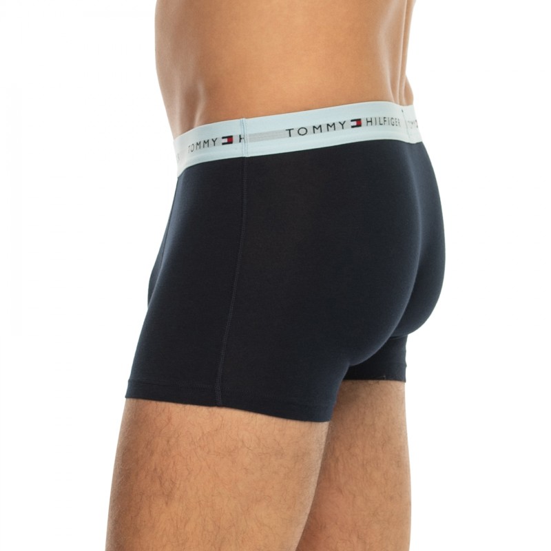 TommyHilfiger_3-erSet_Trunks_Blau_mitverschiedenfarbigemWebbund