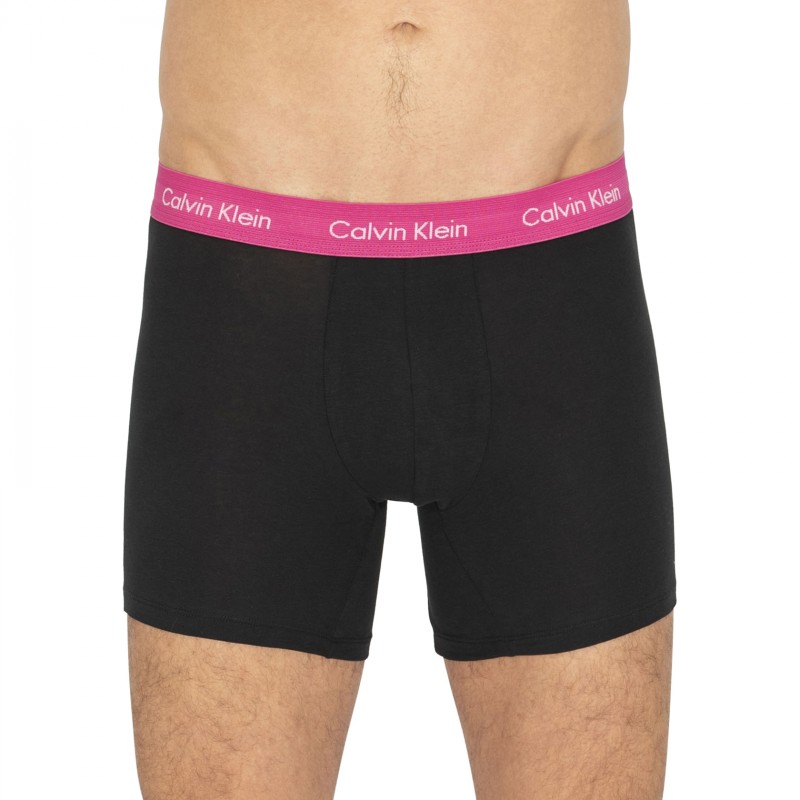 CalvinKlein_5-erSetBoxerBriefs_Schwarz_Priude_mitverschiedenfarbigemWebbund