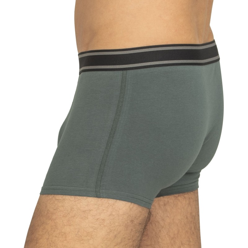 Jack & Jones 5-er Set Trunks Schwarz, Grau & Blau mit verschiedenfarbigen Webbund