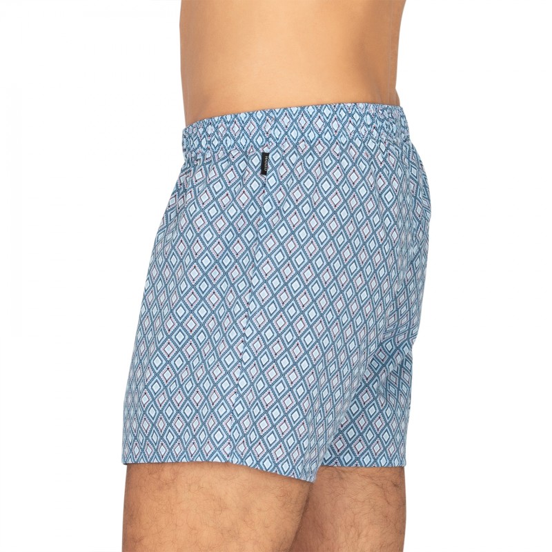 Hanro_Boxershorts_Grau,Blau_gemustert