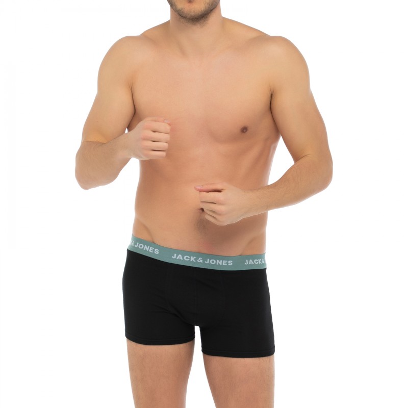Jack&Jones_7-erSet_Trunks_Schwarz_mitverschiedenfarbigemWebbund