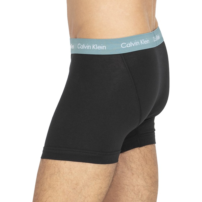 CalvinKlein_3-erSet_Trunks_Schwarz_verschiedenfarbigerWebbund