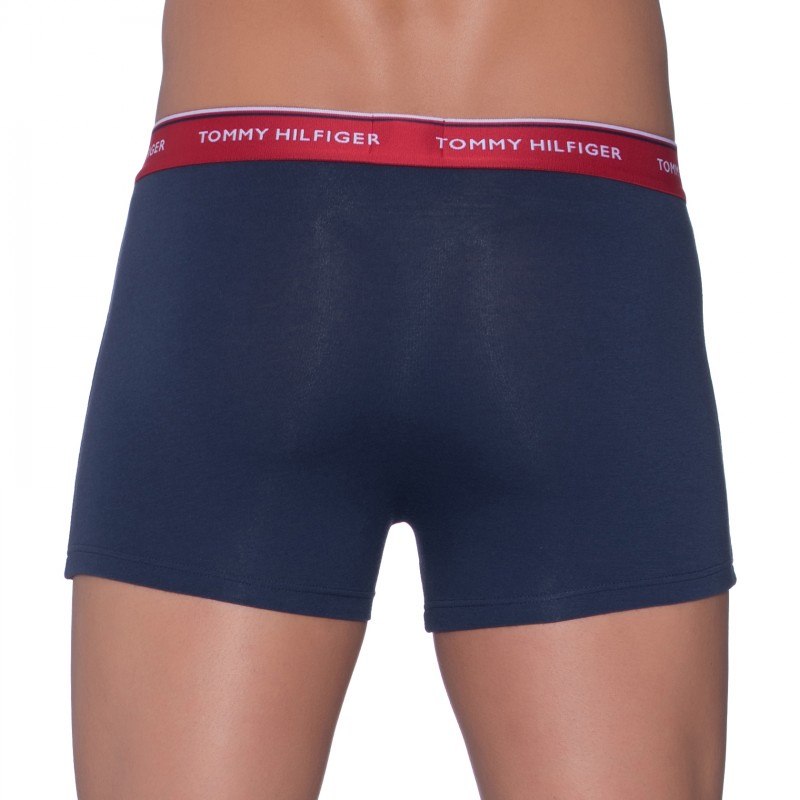 Tommy Hilfiger_3-er Set_Trunks_Dunkelblau_rotem Bund