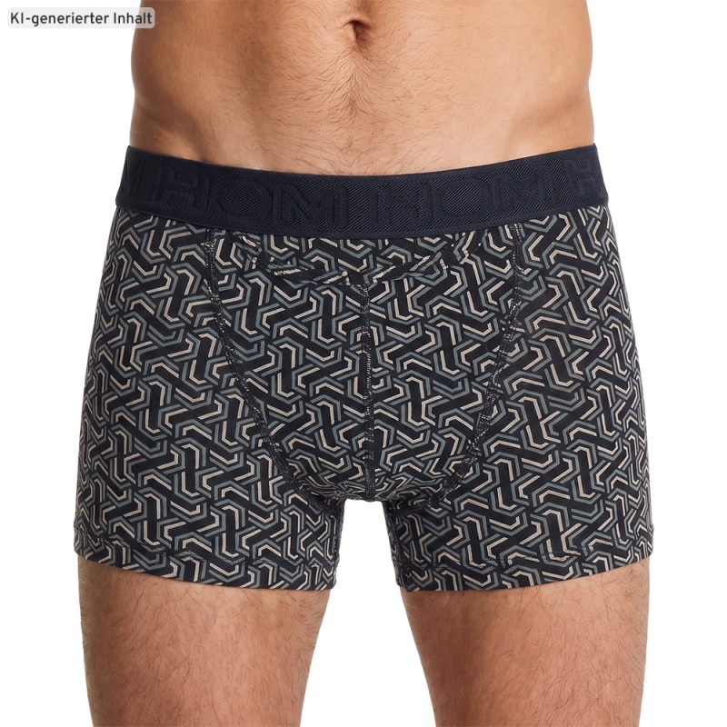 HOM_2-erSet_BoxerBriefs_Schwarz_mitMuster