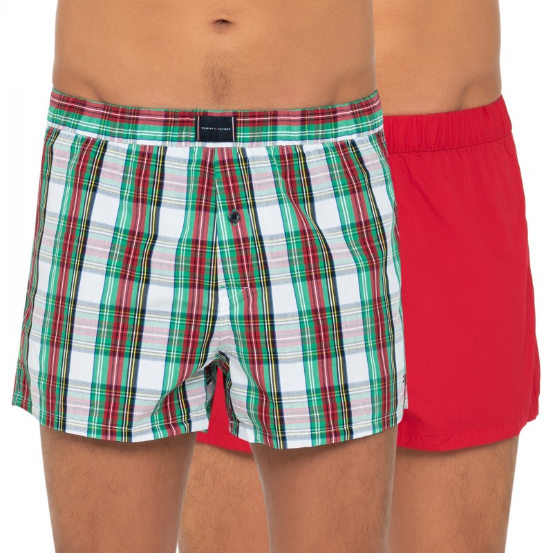 TommyHilfiger_2-erSet_Boxershorts_Rot,Grün&Weiß_kariert
