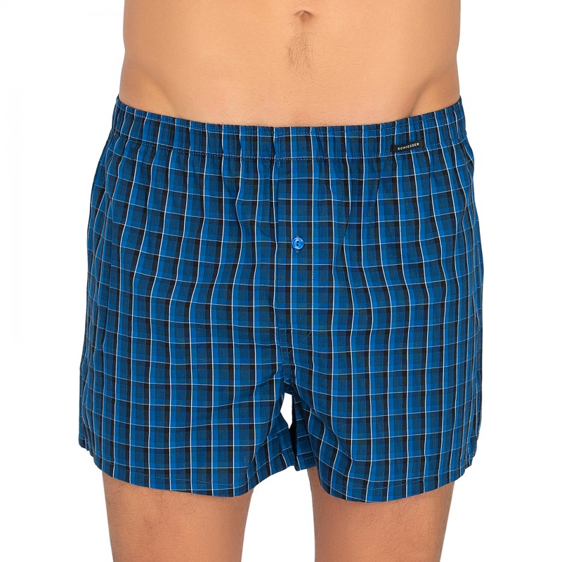 Schiesser_2-erSet_Boxershorts_Dunkelblau&Blau_kariert