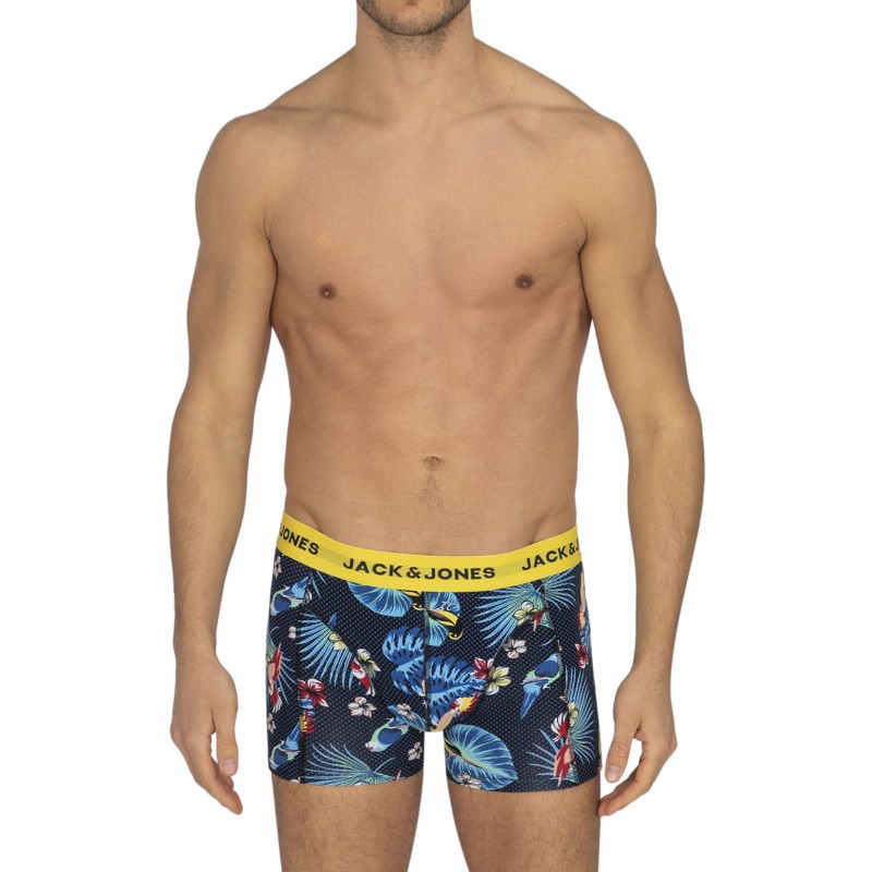 Jack & Jones_3-er Set_Trunks_Blau&Schwarz_mitMotiv