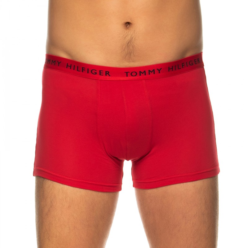 Boxerman_Herrenunterwäsche_Boxershorts_Tommy Hilfiger_3-er Set_Trunks_Dunkelblau Weiß & Rot