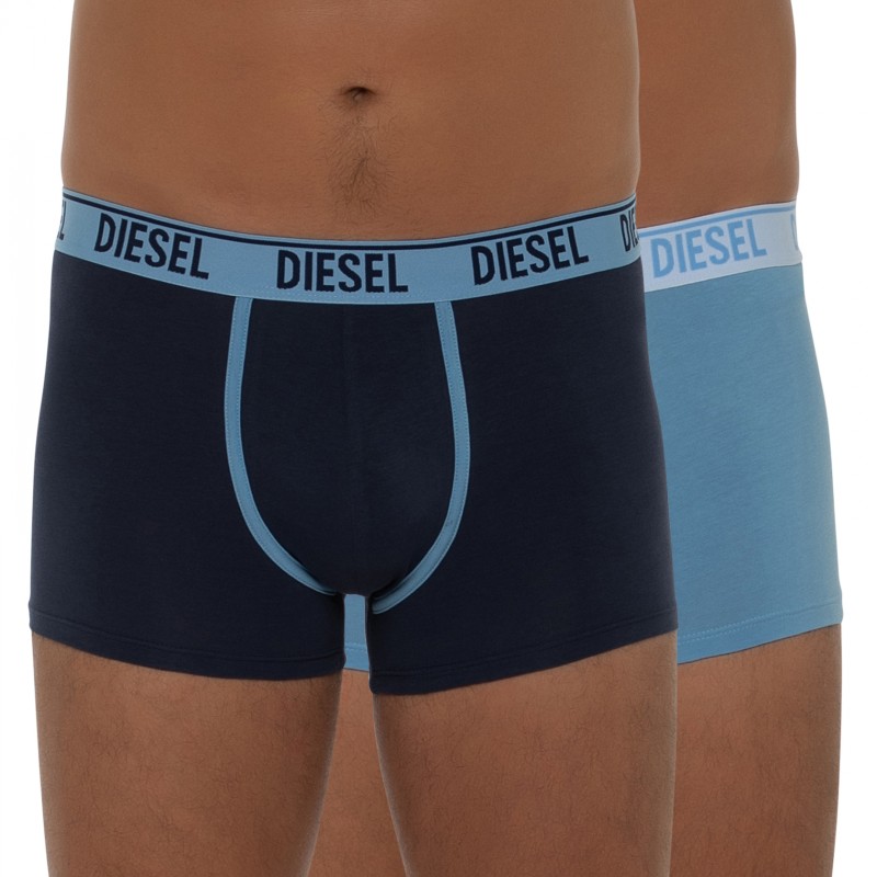 Boxerman_Herrenunterwäsche_Boxershorts_Diesel_2-er Set_Trunks_Dunkelblau Hellblau