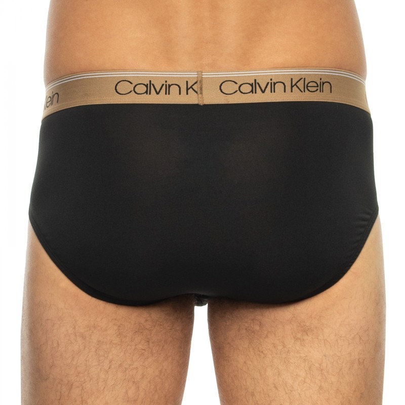 CalvinKlein_3-erSet_Slips_Schwarz_mitverschiedenfarbigemWebbund