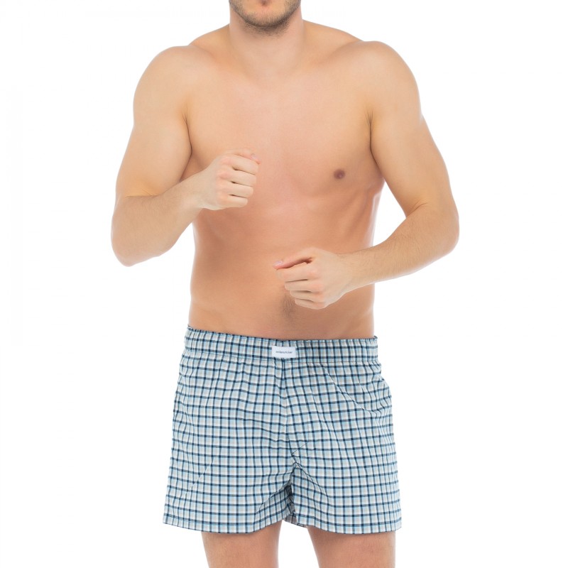 Seidensticker_2-erSet_Boxershorts_Blau_kariert