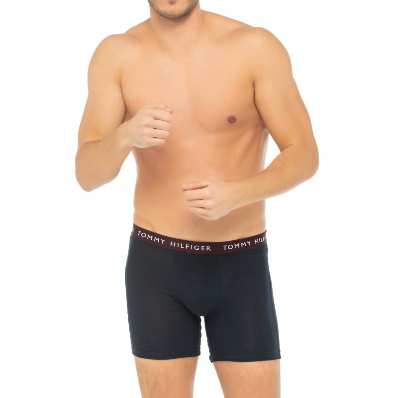 TommyHilfiger_3-erSet_Trunks_Schwarz_mitverschiedenfarbigemWebbund