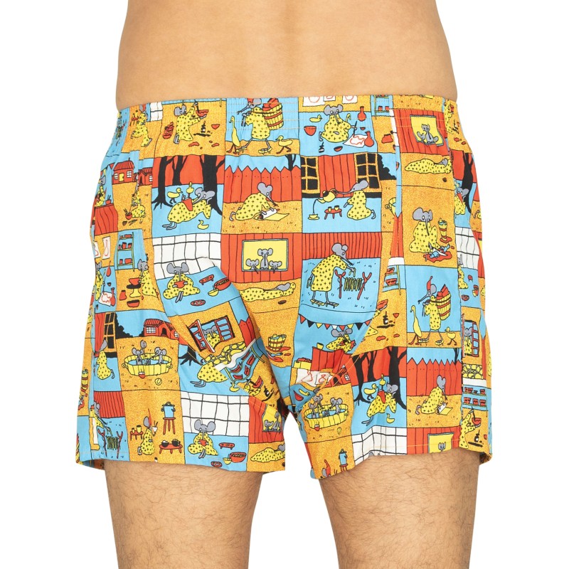 Lousy Livin Boxershorts Blau & Orange mit Motiv