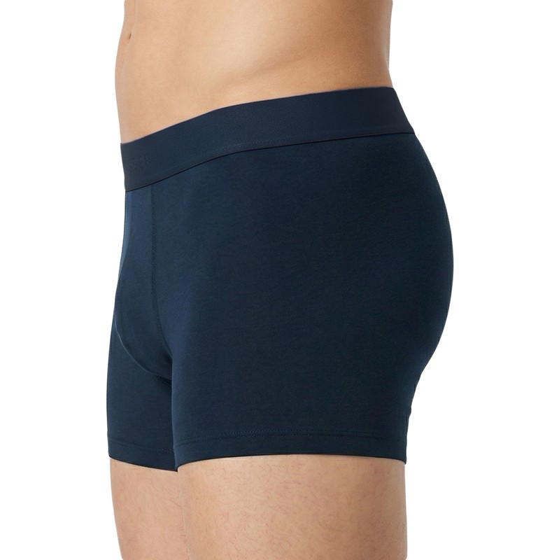 Schiesser_5-er Set_Trunks_Schwarz_,mit_mehrfarbigen_Webbund