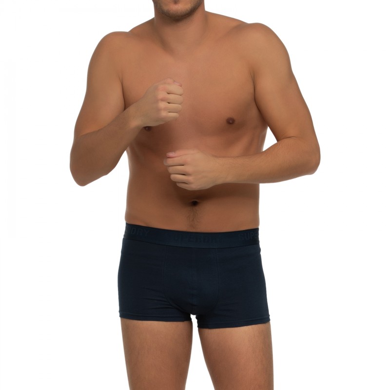 Boxerman_Herrenunterwäsche_Boxershorts_Superdry_3-er Set_Trunks_Blau