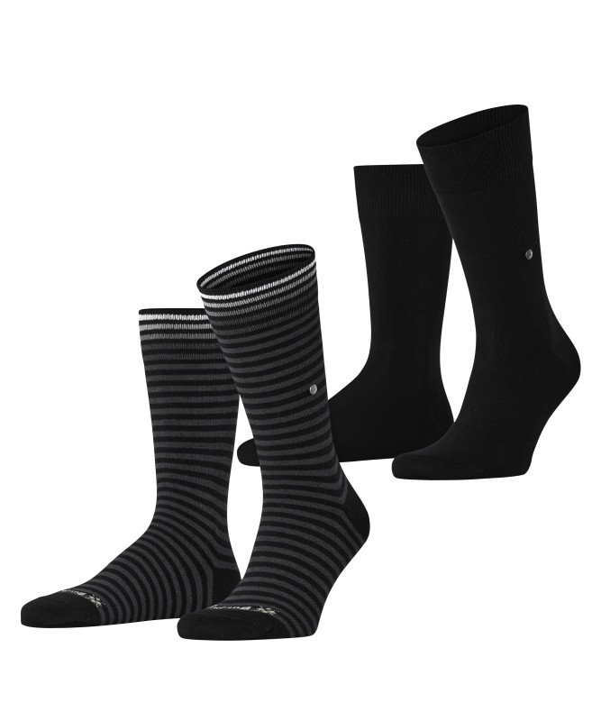 Burlington_2erSet_Socke_Schwarz_Grau