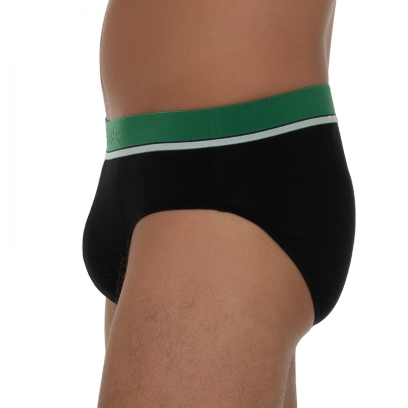 Boxerman_Herrenunterwäsche_Boxershorts_Schiesser_3-er Set_Slips_Schwarz