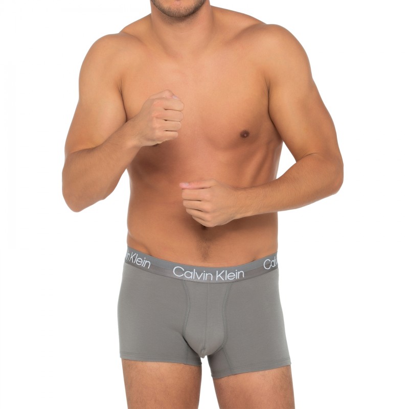 CalvinKlein_3-erSet_Trunks_Grau,Rot&Schwarz
