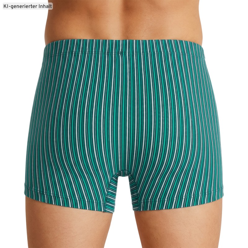 Schiesser_3-erSet_Trunks_Blau_GrünWeißGestreift