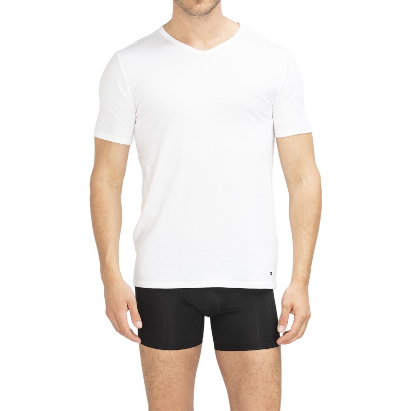 TommyHilfiger_3erSet_VNeck_TShirts_Grau,Weiß,Schwarz