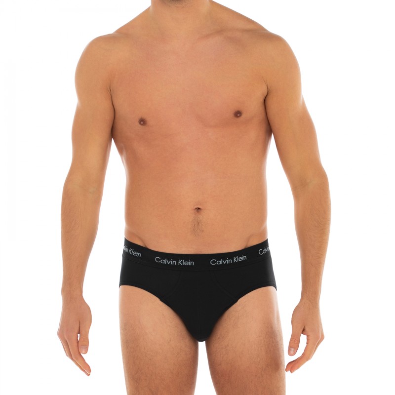 CalvinKlein_3-erSet_HipBriefs_Schwarz_mitverschiedenfarbigemWebbund