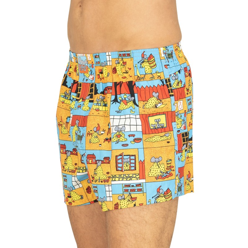 Lousy Livin Boxershorts Blau & Orange mit Motiv