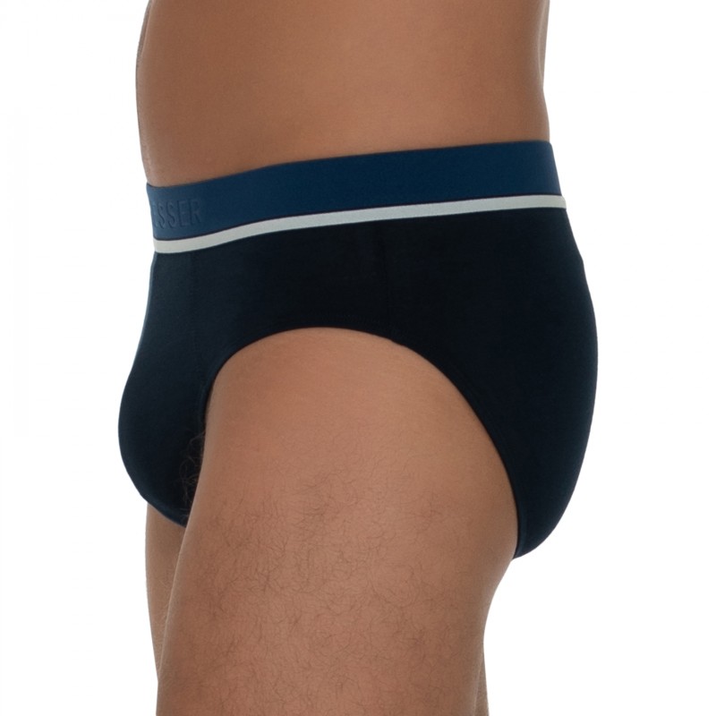 Boxerman_Herrenunterwäsche_Boxershorts_Schiesser_3-er Set_Slips_Dunkelblau