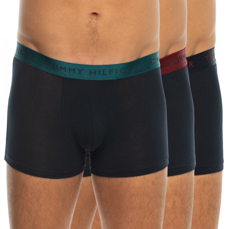 TommyHilfiger_3-erSet_Trunks_Blau_mitverschiedenfarbigemWebbund