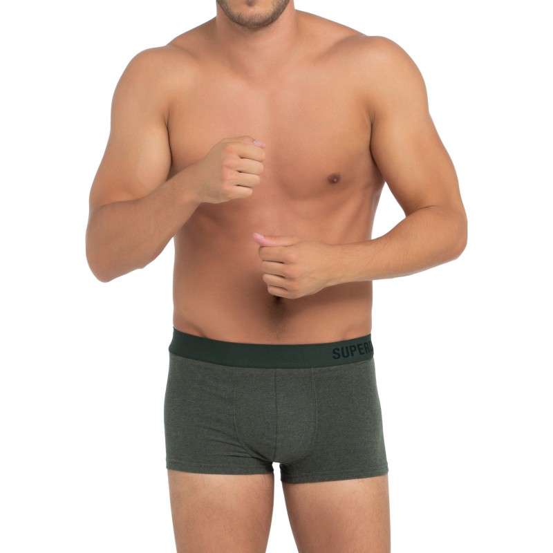 Superdry_2-er Set_Boxer Trunks_Schwarz Dunkelgrün