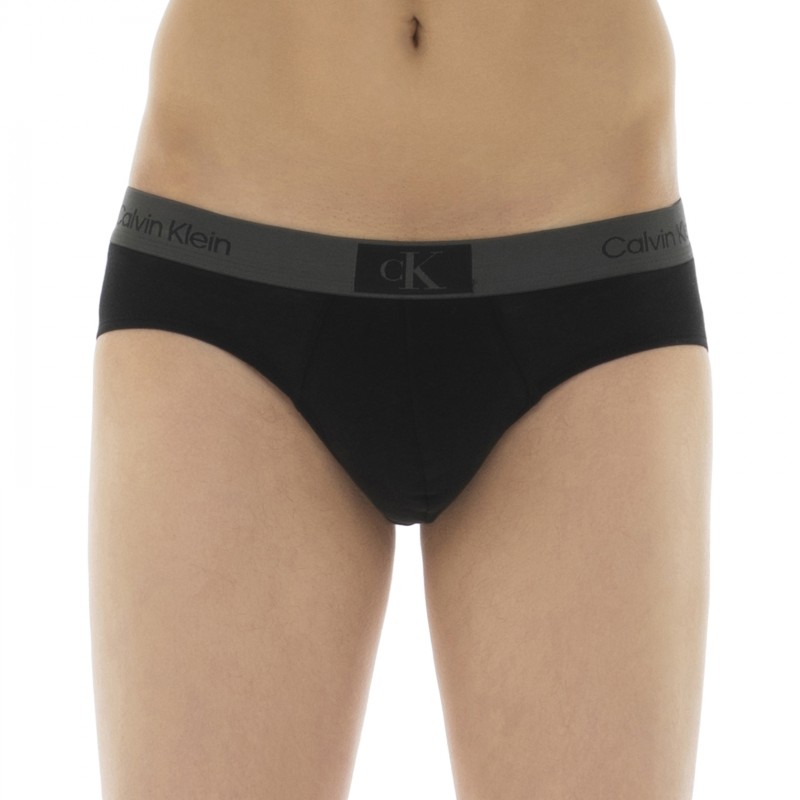 CalvinKlein_7-erSet_Slips_Schwarz_mitverschiedenfarbigemWebbund