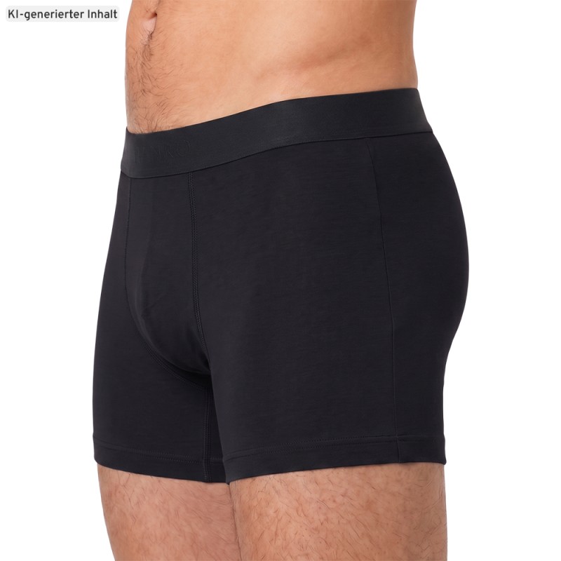 Schiesser_3-er Set_Shorts_Schwarz_mitMuster
