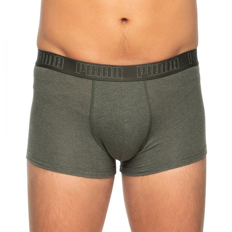 Boxerman_Herrenunterwäsche_Boxershorts_Puma_2-er Set_Basic Trunks_Olivgrün