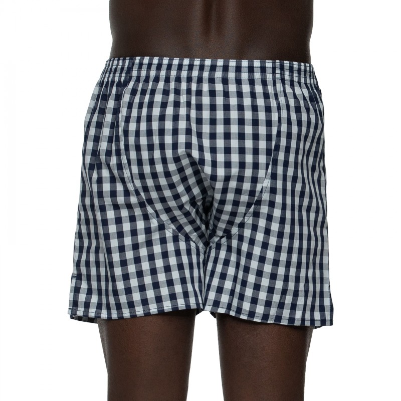 Boxerman_Herrenunterwäsche_D.E.A.L International_Boxershorts_Dunkelblau kariert