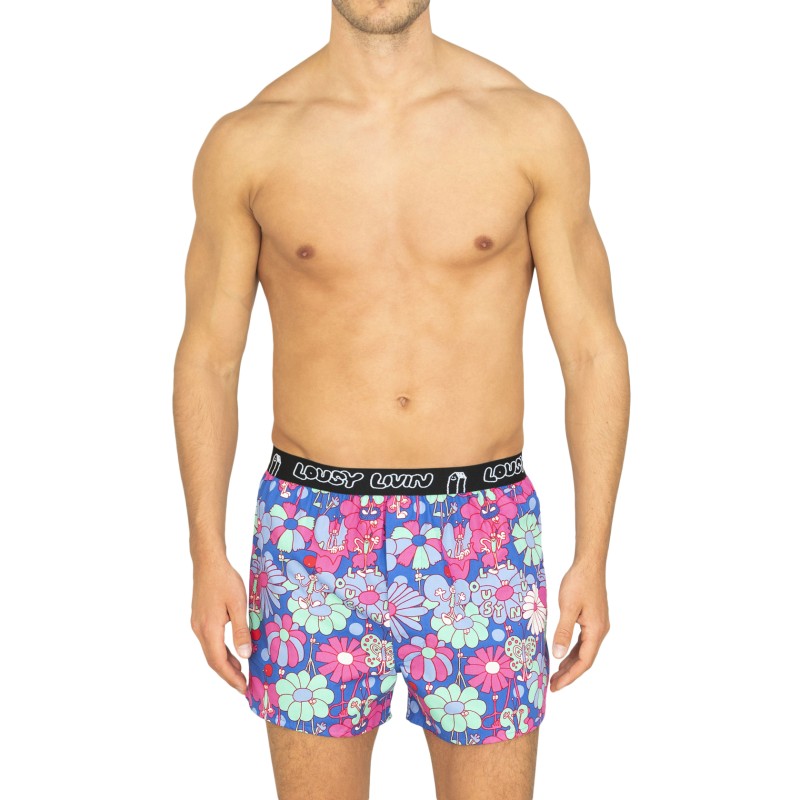Lousy Livin Boxershorts 2-er Set Blau & Pink mit Motiv